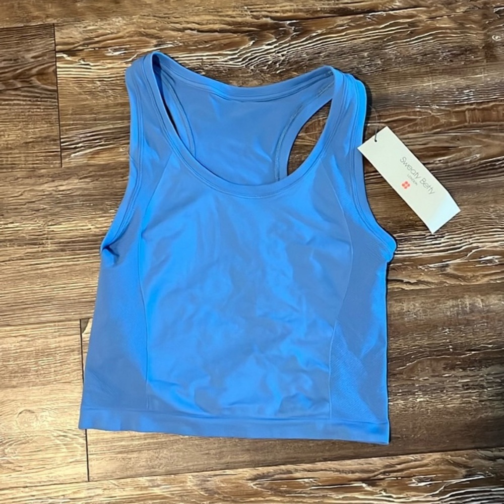 Sweaty Betty Periwinkle Seamless Crop Tank
